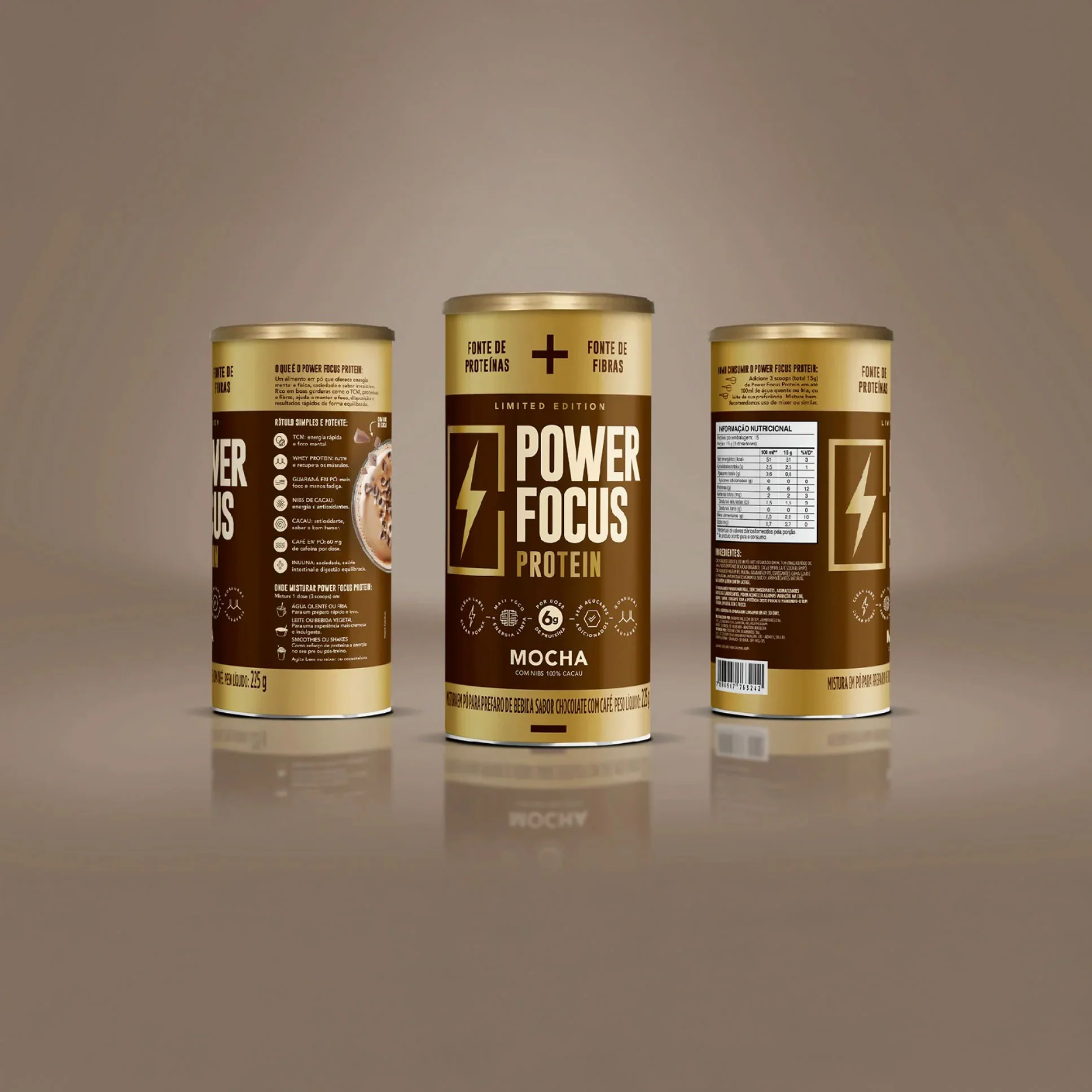 Power Focus Protein Mocha 225g - Image 4